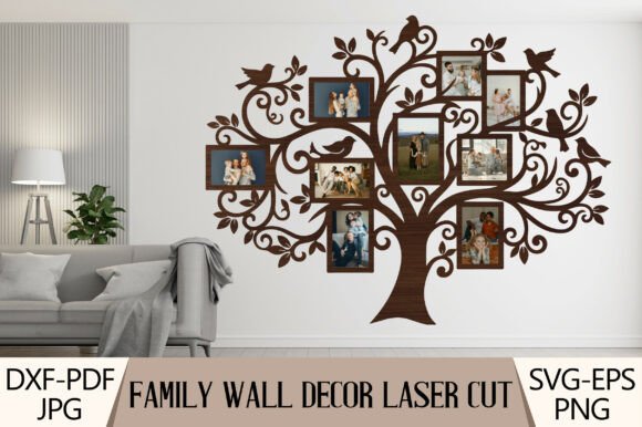 Create a Meaningful Family Wall Decor Laser Cut File Display