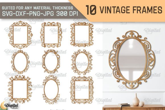 Elegant Vintage Frames SVG Bundle for Timeless Design
