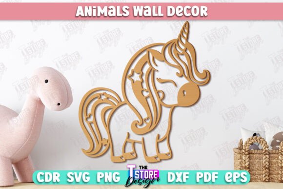 Enchanting Unicorn Nursery Wall Decor for Laser Cutting
