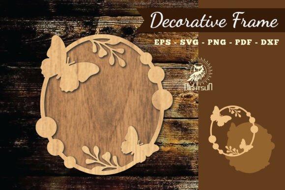 Floral Butterfly Lasercut Frame SVG 1: Elegant Design Asset