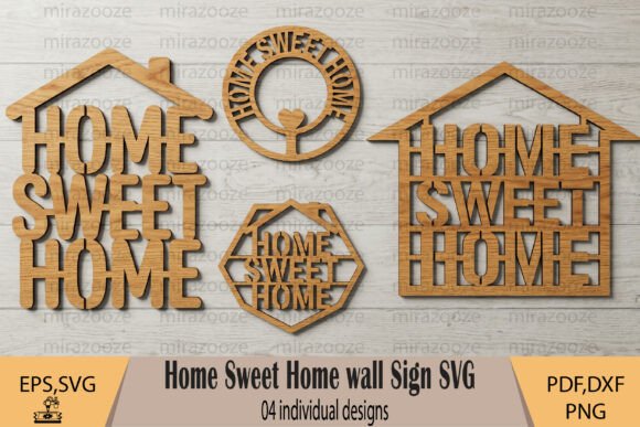 Home Sweet Home Wall Sign SVG for Cozy Crafts