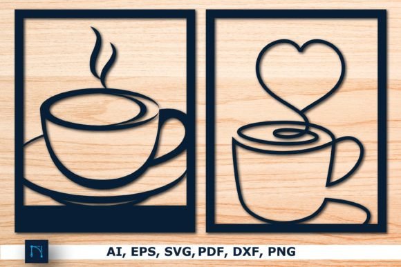 Laser-cut Coffee Decor SVG Bundle