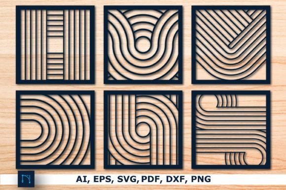Laser-cut Geometric Wall Decor SVG Set