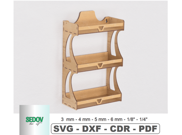 Stylish Laser Cut 3 Tier Wall Shelf