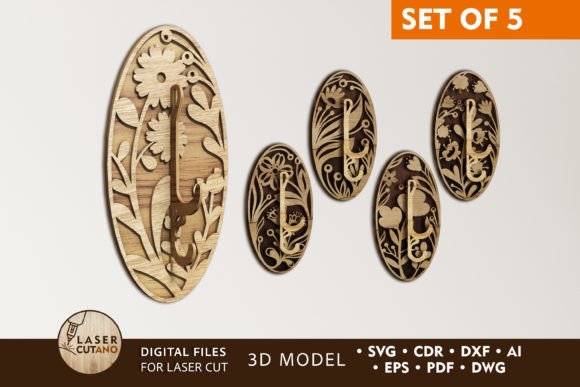 Wardrobe Wall Hook, Hanger Coat Bundle: A Digital Design Asset